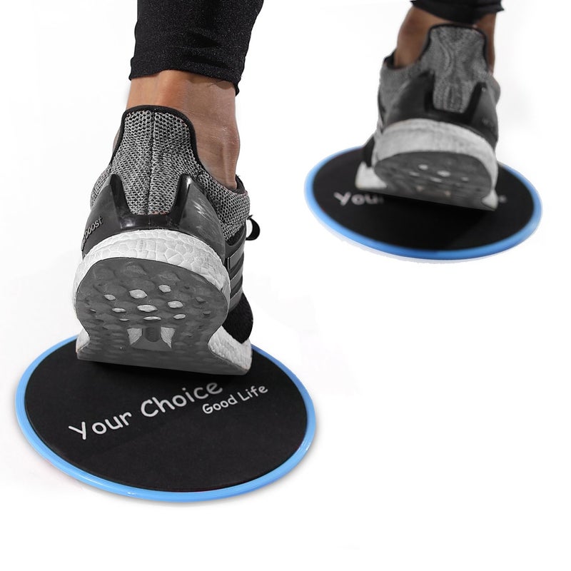 Your Choice Core Sliders - Dual Sided Exercise Gliding Discs for Carpet & Hardwood, 7" Workout Sliders, Color Blue Set of 2 - Image 2